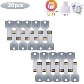 Resim 20 Adet Usb Flash Sürücü Flash Kalem Sürücü 128mb 256mb 1gb 4gb 8gb 16gb 32gb Silver Usb 2.0 512m Diğer 