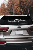 Resim STİCKERCI BEY Düğün Nişan Söz Araba Arkası Yazısı Kişiselleştirilebilir Sticker Süsü Folyo Sticker 