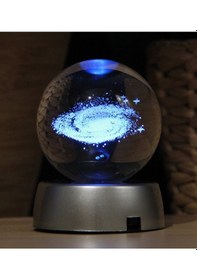 Resim 3d Boyutlu Kristalleşmiş Cam Işıklı Büyük Boy Küre 