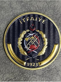 Resim Akıncı Askeri Malzeme İtfaiye Arması Çırtlı 3D Pvc 