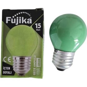 Resim Fujika 15w Yeşil Gece Lambası Top Ampul 15lm E27 220v 7cmx4cm 1 Adet 1 Ad 
