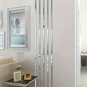 Resim 10 Adet Kendinden Yapışkanlı Esnek Duvar Stickerları Canlılık Dolu Akrilik Ayna Şerit Stickerları Altın, Gümüş, Siyah Çıkarılabilir Stickerlar Duvar Çerçevesi/Duvar Kağıdı Sınırı/Bel Çizgisi için 1.5*44.98cm 
