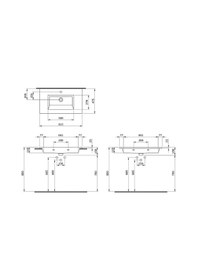 Resim Bocchi Milano Etajerli Lavabo 80 CM Mat Kaşmir 1113-011-0126 