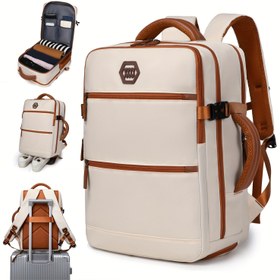 Resim Uçuş Onaylı Ayakkabı Bölümlü Seyahat Sırt Çantası, 15.6 İnç Laptop Çantası, Erkek ve Kadınlar için Hiking Günlük Sırt Çantası 