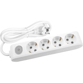 Resim Viko Multi-let 4'lü Grup Priz Anahtarlı Topraklı Çocuk Korumalı 1 Metre Beyaz - 90117401 