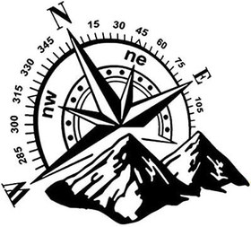 Resim 1 Adet Araba Off-Road SUV Yan Gövde Çıkartması Pusula Dağ Çıkartması SUV Off-Road Su Geçirmez 