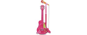 Resim Beruflic Elektronik Ayaklı Mikrofonlu Pembe Gitar - S00045872 