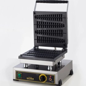 Resim Tekli Çubuk Waffle Makinası Silver Profesyonel 