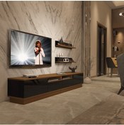 Resim Decoraktiv Trendstyle 220rs Slm Tv Ünitesi Tv Sehpası - Ceviz - Siyah 