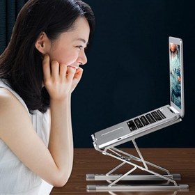 Resim N1 Pro 15 Inçe Kadar Tüm Laptoplarla Uyumlu Yüksek Ayarlı Notebook Altlığı Yükseltici Tutucu Stand 