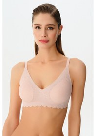 Resim Suwen Invisible Soft Dantelli Sütyen Sw5986170 Pudra Pembesi 
