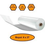 Resim 160 Micron Naylon Örtü, Şeffaf Su Geçirmez Naylon, 6x37 Metre 