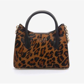 Resim Guess Domitilla Hakiki Deri Kadın El Çantası Hwlo7529760 Leopar 