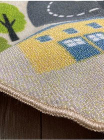 Resim Merinos Halı Daire Halı Kaymaz Tabanlı İnce 150x150 Ebatında 3mm 