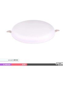 Resim Ack 24W Çerçevesiz Sıva Altı Yuvarlak LED Panel Armatür 6500K Beyaz Işık 