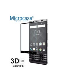 Resim Microcase Blackberry Keyone 3D Curved Tam Kaplayan Tempered Glass 
