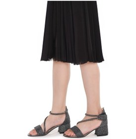 Resim Kiko Kids Pisar Günlük Kız Çocuk 4 Cm Topuklu Sandalet Abiye Ayakkabı Platin Platin 