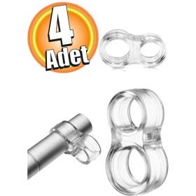 Resim Ak Ticaret 4 Adet Şeffaf Silikon Kapı Durdurucu Tutucu Pencere Kolu Stoperi Kapı Tamponu 