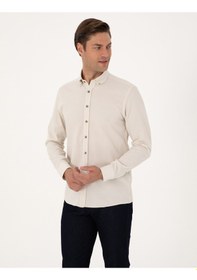 Resim Pierre Cardin Erkek Bej Gömlek Desenli 50311562-vr011 Bej 