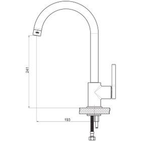 Resim Gpd Tek Gövde Eviye Bataryası Gildo Siyah Rose Mte165-S-R 