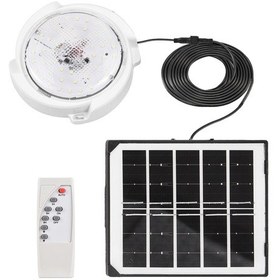 Resim Lemestar Güneş Enerjili Tavan Lambası 60w 50 Led, Uzaktan Kumanda, 3-5-8 Saat Zamanlama, 5m Kablolu, Balkon/ev/çatı İçin 