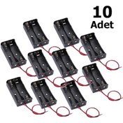 Resim 10 Adet. Pil Yuvası. Pil Yatağı. Ikili. Aa Pil Kutusu 