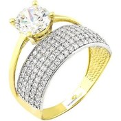 Resim Altın Tektaş Alyans Yüzük Twin Model 285809061 