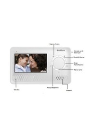 Resim Multitek Multibus Sistem Mb43-b 4.3 İnç Daire Görüntülü Diafon Ekranı 9g 01 00 0021b 