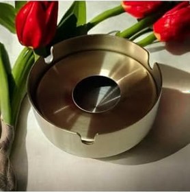 Resim Külü ve İzmariti Gizleyen Rüzgardan Etkilenmeyen Metal Küllük Gold Otel Restoran Piknik Açık Alan 