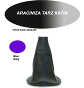 Resim Lasirius NISSAN PRİMERA 03 Uyumlu Araç,Araba,Oto vites körüğü mavi dikiş 