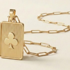 Resim SİNEK KART KOLYE - 45cm / Gold 
