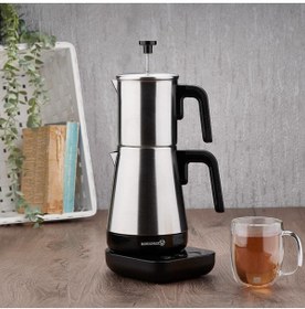 Resim Korkmaz A850 Moderna Elektrikli Çay Makinesi French Press Özellikli Siyah 