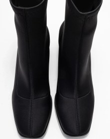 Resim Luvishoes Luvi Shoes Plesa Siyah Scuba Kadın Kalın Topuklu Bot Siyah Nice 
