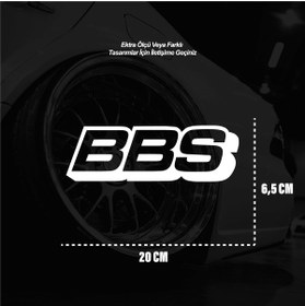 Resim ARONA BBS Beyaz Renk Evrensel Sticker Dekor Etiket Modeli 