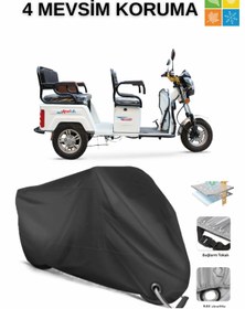 Resim AutoEN FALCON FAMILY 8000 KİLİT UYUMLU SU GEÇİRMEZ MOTOSİKLET BRANDASI-SİYAH 