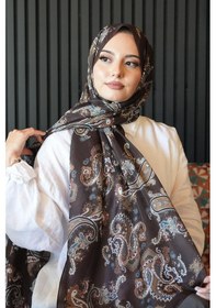 Resim Afvente Paisley Desen Acı Kahve Soft Pamuk Şal Çok Renkli 