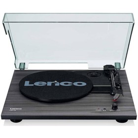 Resim Lenco L-10 BK Ahşap Dahili Hoparlörlü Pikap Siyah 