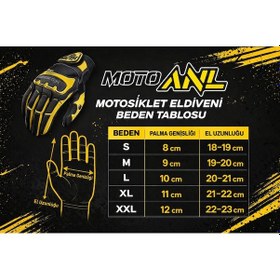 Resim Motosiklet Eldiveni Uzun Racing Full Koruma Leather Prof Motorcu Eldiven Siyah 