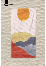 Resim Marte Home Manzara 2 - Baskılı Plaj Havlusu Bej 