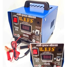 Resim Pro Lefs REDRESÖR 12 V 20 Amper Dijital Göstergeli Bakır Sargılı Kısa Devre Sigortalı Akü Şarj Cihazı 180 Ampere Kadar Şarj 