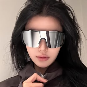 Resim Büyük Çerçeve Moda Gözlükleri - Dayanıklı PC Lensler, Rüzgar Geçirmez ve Çizilmeye Karşı, Partiler ve Fotoğraflar için Şık Kare Tasarım, Erkekler ve Kadınlar için İdeal Aksesuar, Aksesuarlar | Şık Kare Çerçeve | Dayanıklı Gözlükler 