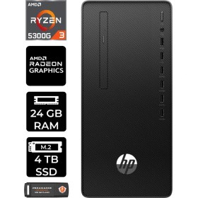 Resim Hp 295 G9 Amd Ryzen 3 5300G 24GB 4tb SSD RX550/4GB Fdos 6D391EA Masaüstü Bilgisayar & Per4 USB Bellek 6D391EAP325 