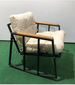 Resim Sallanırtek Balkon-bahçe-kafe Çay Seti Koltuk Oturma Takımı,çaysetleri Sallanır Koltuk Miami Krem 