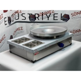 Resim SÖNMEZ ENDÜSTRİYEL Elektrikli Tantuni Ocağı Garnütürlü 50*75 Cm 4 Garnütürlü 