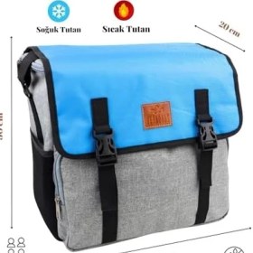 Resim Mcreative Yalıtımlı Termos Piknik Kamp Çantası Büyük Boy 16 Lt Su Geçirmez Iki Renkli Gri 