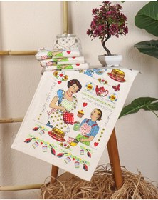 Resim En Güzel Mutfak Havlusu Modeli 4'lü Mother And Daughter 