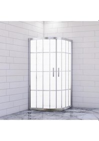 Resim Durul Duşakabin Oval Kumlama Karomat Desen 5mm Yükseklik 190 Cm Parlak 