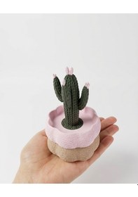 Resim Elana Design Kaktüs Tasarımlı Takı Kutusu Yüzük, Bileklik Ve Kolye Düzenleyici Dekoratif Saklama Kutusu Bej - Pembe 