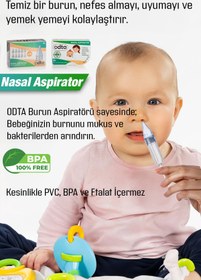 Resim ODTA Tüm Markalarla Uyumlu Bebek Burun Aspiratörü 20 Adet Yedek Ucu | Nazal Aspiratör Ucu 