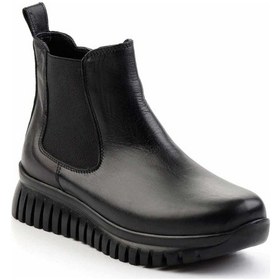 Resim Siyah Hakiki Deri Kadın Bot & Bootie K02040451003 Siyah 